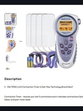 ElleTENS 2 Portable TENS Unit with Body Clock